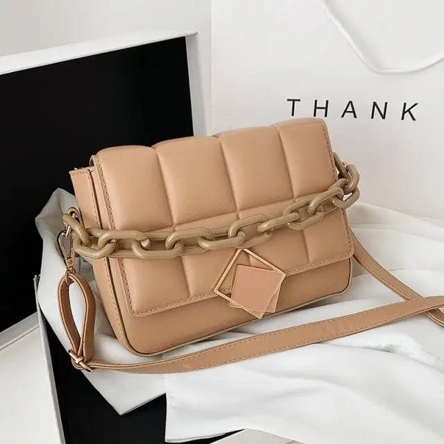 Fashionable Women's Bag Autumn Winter Female Literary Single-Shoulder Bag Chain Design Cross-Body Bag Trendy Women's Bag Stevvex