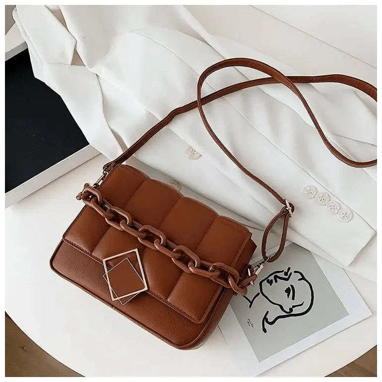 Fashionable Women's Bag Autumn Winter Female Literary Single-Shoulder Bag Chain Design Cross-Body Bag Trendy Women's Bag Stevvex