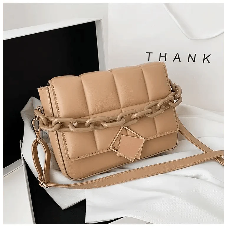 Fashionable Women's Bag Autumn Winter Female Literary Single-Shoulder Bag Chain Design Cross-Body Bag Trendy Women's Bag Stevvex