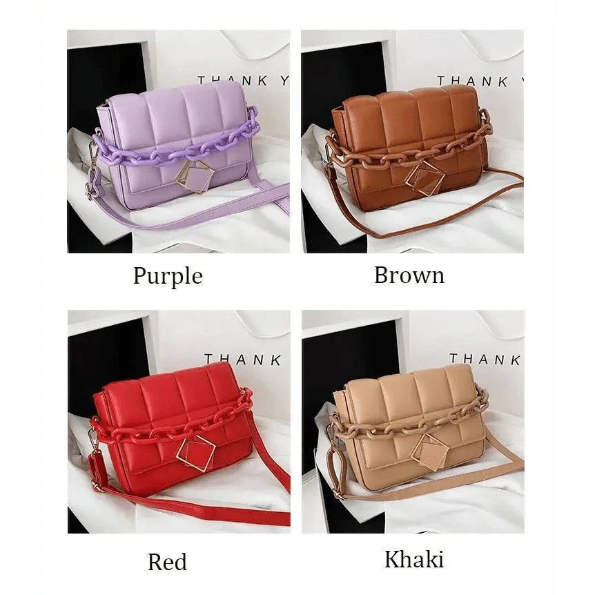 Fashionable Women's Bag Autumn Winter Female Literary Single-Shoulder Bag Chain Design Cross-Body Bag Trendy Women's Bag Stevvex