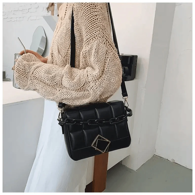 Fashionable Women's Bag Autumn Winter Female Literary Single-Shoulder Bag Chain Design Cross-Body Bag Trendy Women's Bag Stevvex