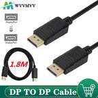 Fast 1.8M DisplayPort Cable Adapter For Computer TV Projector Laptop Monitor Stevvex