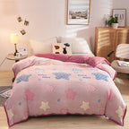 Plush Thick Snowflake Duvet Cover Single Piece Flannel Pi-Mart