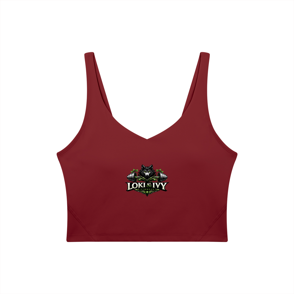 Loki & Ivy Women's V-Neck Yoga Sports Bra