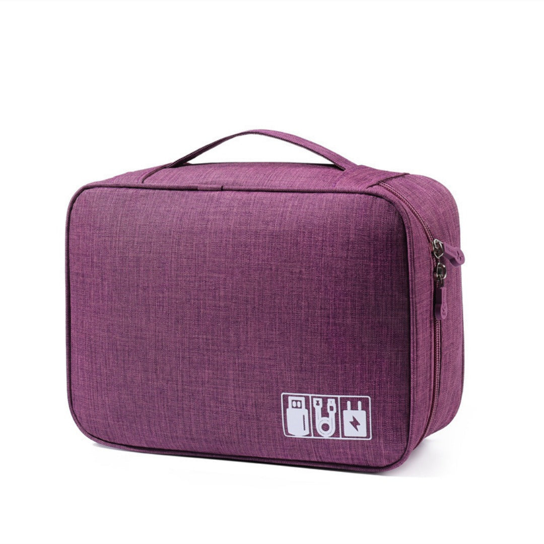 Data cable storage bag, large-capacity grid charger storage bag, mobile hard disk, earphone bag, travel portable waterproof digital bag. - SJB-DIAMOND ELITES