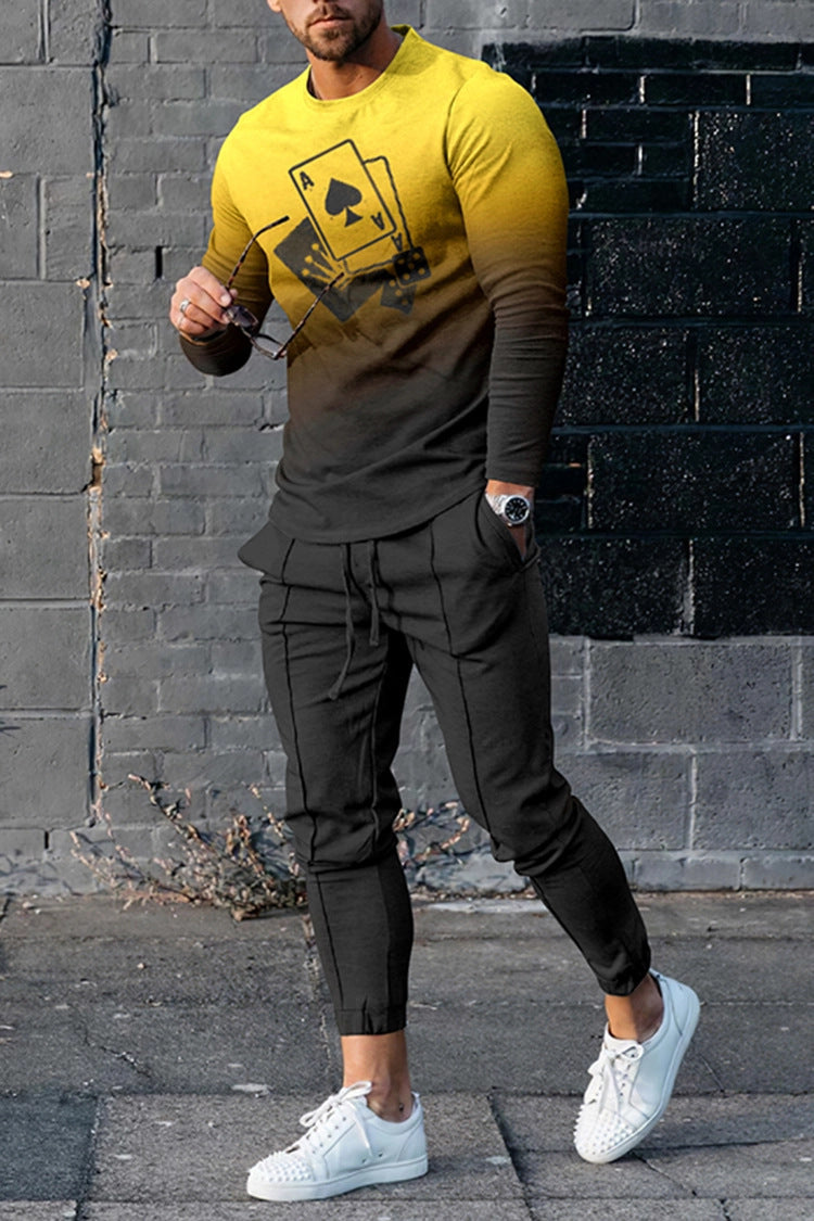 European And American Multi-color Long Sleeve Casual Sports Men Suit Lootquake LLC
