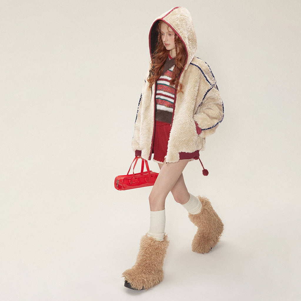 New Winter Velvet Cotton Clothes Lamb Wool Coat Pi-Mart