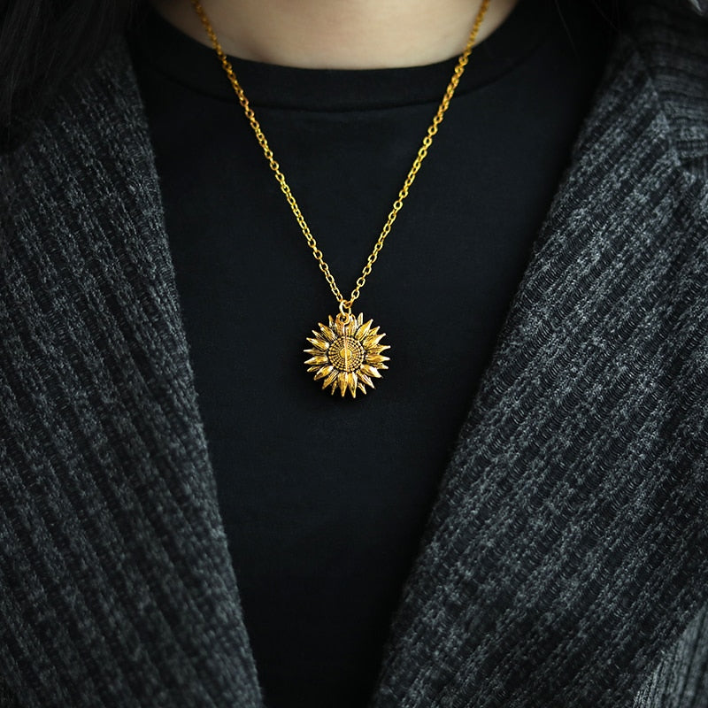 Sunflower Pendant Necklace - SJB-DIAMOND ELITES