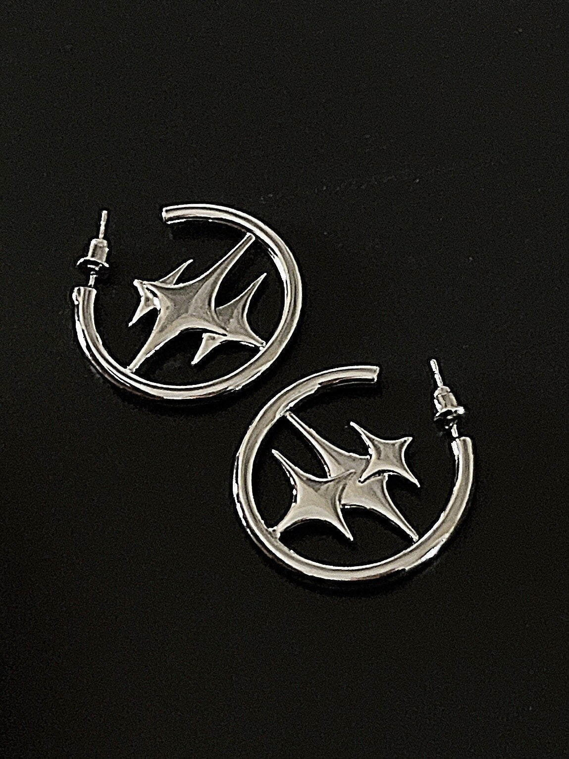 Korean Fashion Star Cross Earrings Pi-Mart
