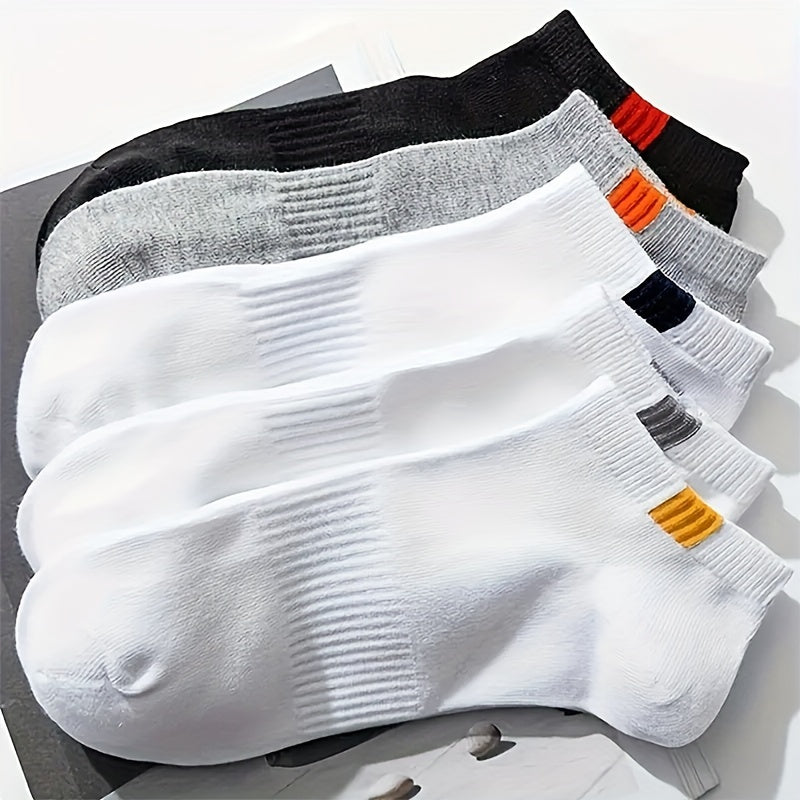 5 Pairs Unisex Letter Graphic Socks, Stylish & Breathable Low Cut Ankle Socks, Women's Stockings & Hosiery Lootquake LLC