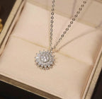 Rotatable Sunflower Necklace Full Of Diamonds Pi-Mart