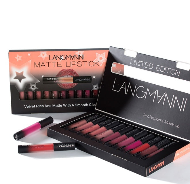 Matte Lipstick Waterproof Long-lasting Velvet Lipstick Set Pi-Mart