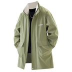 Men's Plus-Size Mid-Length Casual Trench Coat Pi-Mart