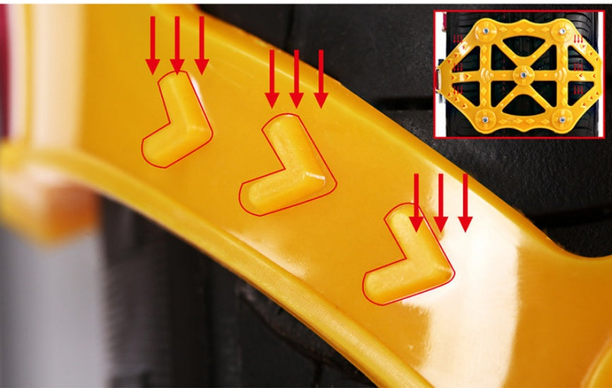 Emergency Tire Snow Chain Double Buckle Pi-Mart