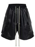 Men's Cargo Style Metallic Zipper Shorts