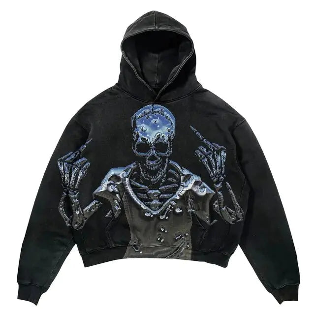 Punk Wind Ninja Printed Hoodies Pi-Mart