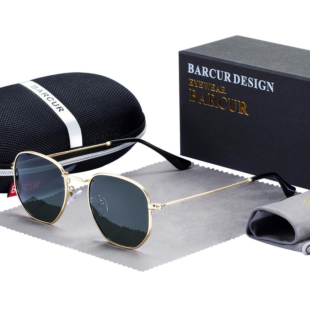 Classic Retro Luxury Reflective Sunglasses For Man And Woman Hexagon Sunglasses With Metal Luxury High Quality Frame Eyewear Sunglasses with UV400 Protection - SJB-DIAMOND ELITES