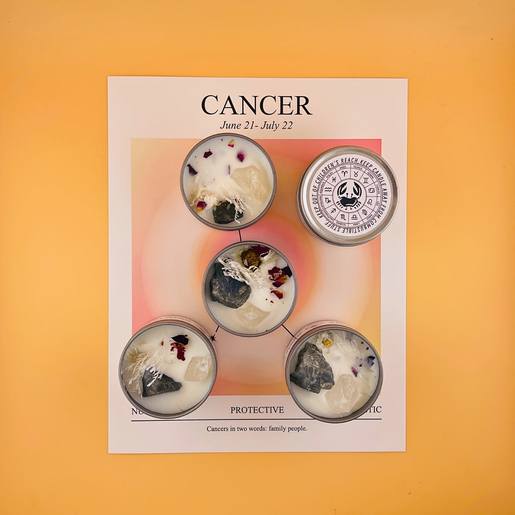 Handcrafted Libra Zodiac Scented Candle with Dried Flowers & Blue Wind Chime Fragrance - Ideal for Meditation, Yoga & Tarot - Perfect Gift for Christmas, Halloween, Easter & New Year -