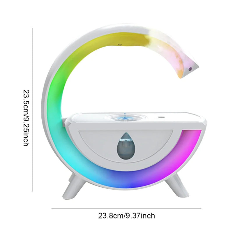 RGB Night Light Water Droplet Sprayer Anti-Gravity Air Humidifier 350ml Creative Home Office Mist Maker Diffuser Christmas Gift Pi-Mart