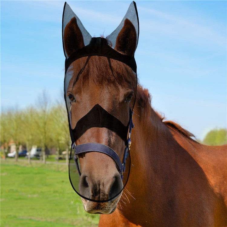 Horse Head Donkey Mosquito And Fly Mask Equestrian Mask Horse Headgear Lootquake LLC