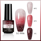 Temperature Change Glitter UV Polish Three-section Color Change