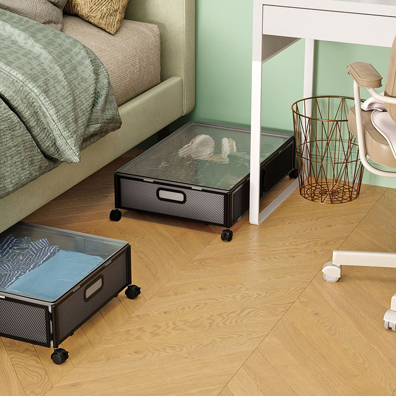 Bed Bottom With Lid Metal Fabric Pull-out Folding Clothes Shoes Book Storage Box Pi-Mart