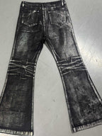 Two-color Bronzing Brush Wax Wash Distressed Micro-elastic Horn Jeans For Men Lootquake LLC