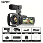 Nicamery 16x Efficient Zoom - 1080P HD Camera with Beauty Anti-Shake, External Microphone Support - Full HD 2400 Pixel Webcam Digital Camera with Remote Control, Lens Hood, 1000mah Batteries 2pcs, Ultra Long Life, 32G TF Card Lootquake LLC