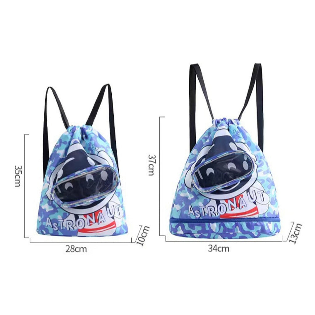 Children's swimming bag, wet and dry separation toilet bag, large-capacity swimming storage bag, beach storage bundle backpack. - SJB-DIAMOND ELITES