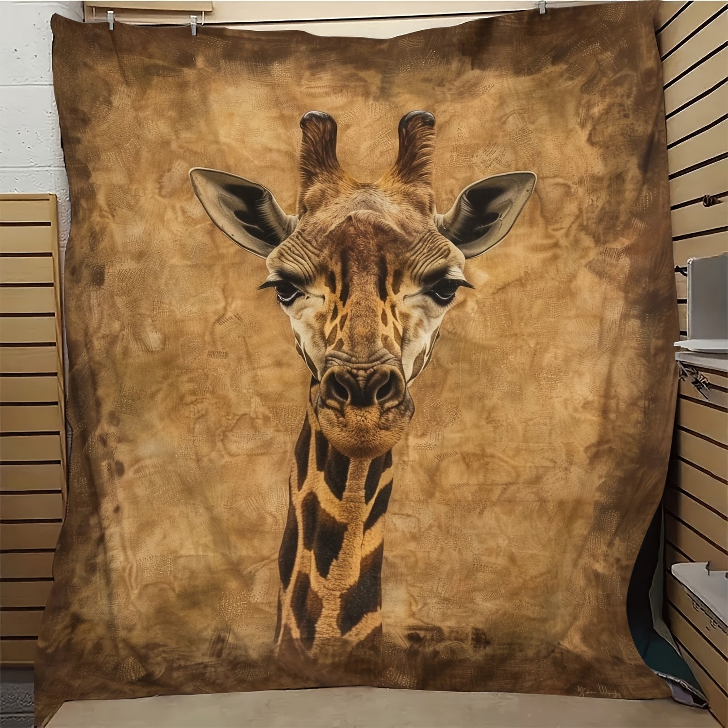 1pc Mom Gifts Blanket For Daughter Vintage Giraffe Soft Blanket Flannel Blanket For Couch Sofa Office Bed Camping Travel, Multi-purpose Gift Blanket For All Season Lootquake LLC