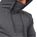 Men's Solid Color Plus Fleece Hoodie Sweatshirt Pi-Mart