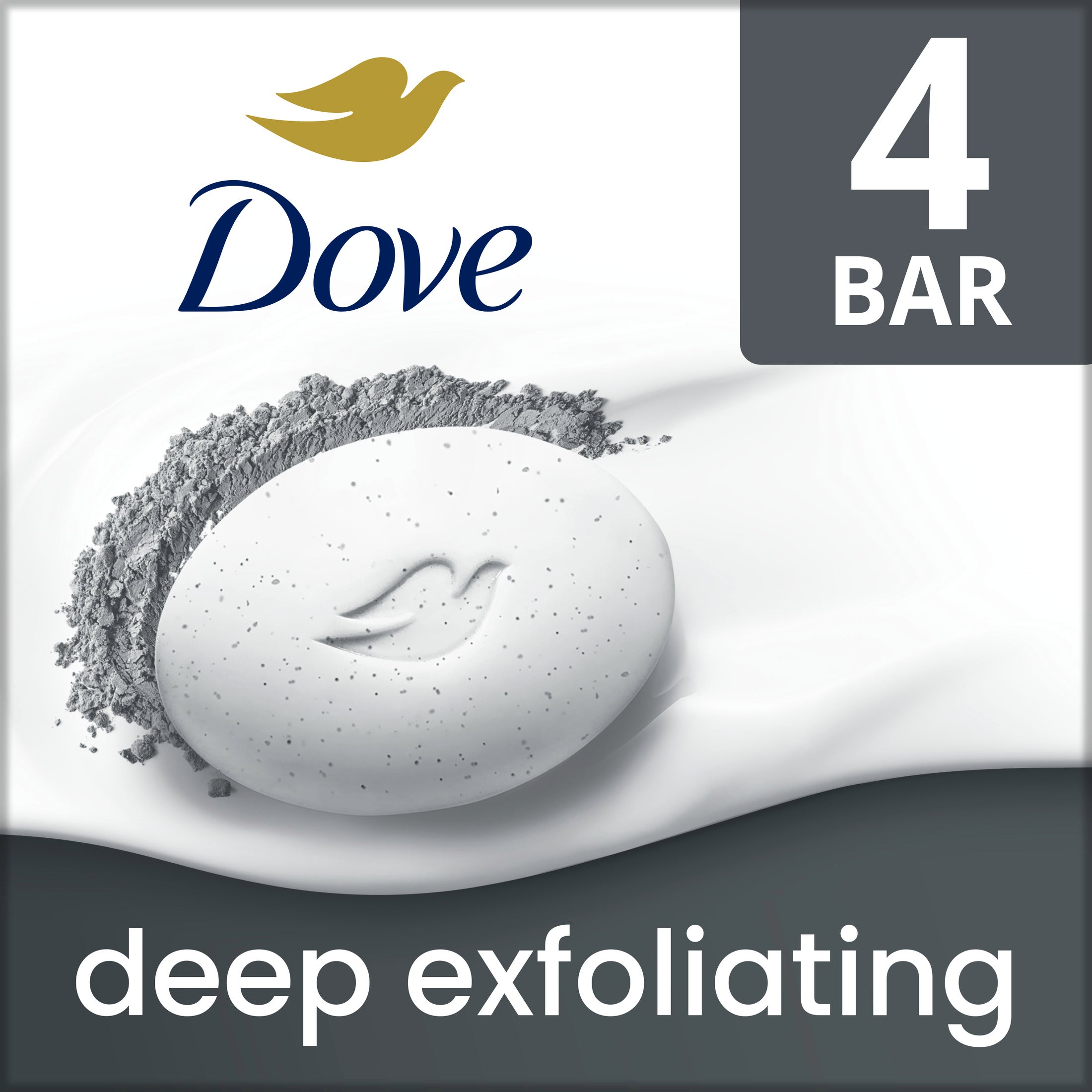 Dove Beauty Bar Soap for Women Deep Exfoliating Charcoal Powder & Glycerin All Skin, 3.75 oz 4 Bars EasyOptionXY LLC