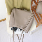 Elegant Large Capacity Tote Bag for Females - Retro Soft PU Shoulder Bucket Bag, Textured Hobo Bag 2 in 1