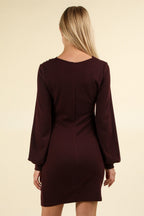 Ruched Detail Bodycon Mini Dress For Women – Figure-Hugging Dress, Elegant, Ruched Dress, Bodycon Dress, Mini Dress, Stylish Night Out Dress