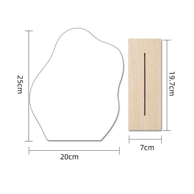 Korean style Makeup Mirror Ins Irregular Acrylic Decorative Mirror Wooden Base Cosmetic de maquillaje Beauty Tools Dropshipping - SJB-DIAMOND ELITES