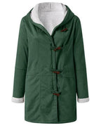 Full Size Pocketed Long Sleeve Hooded Toggle Jacket – Stylish & Functional Outerwear for Women Stevvex
