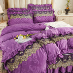Detachable Bedding Four-piece Duvet Cover Bed Skirt Pi-Mart