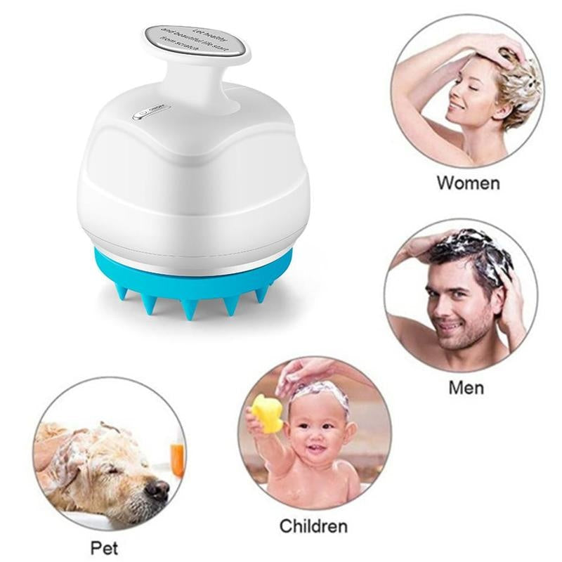 Electric Rotating Shampoo Brush Head Massager Automatic Kneading Pi-Mart