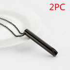 Breathing Necklace Adjustable Breathing Relieve Pressure Ornament Stainless Steel Decompression Jewelry Pi-Mart