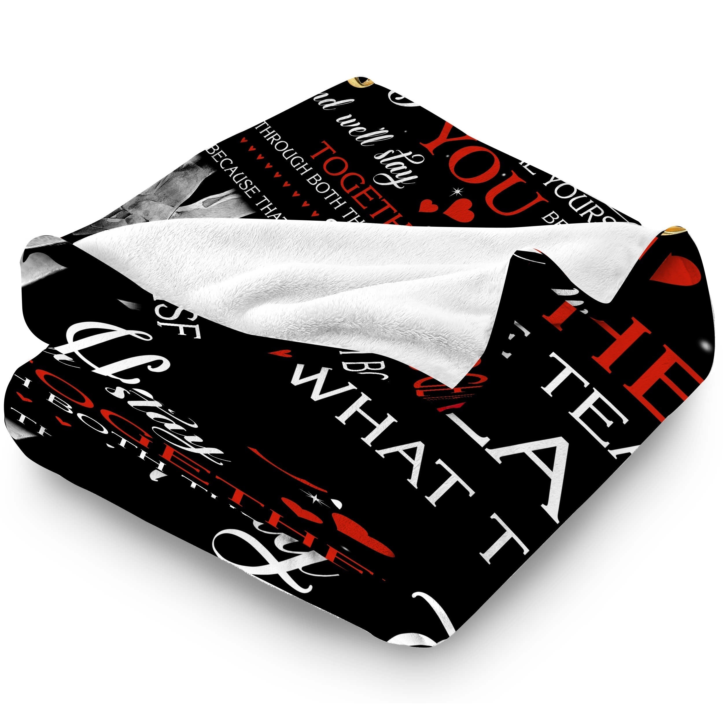 1pc Envelope Printed Flannel Blanket, To My Wife From Husband Blanket For All Season, Warm Cozy Soft Throw Blanket Nap Blanket For Couch Bed Sofa Office Camping Travel Home Decor, Holiday Gift Blanket For Wife Lootquake LLC