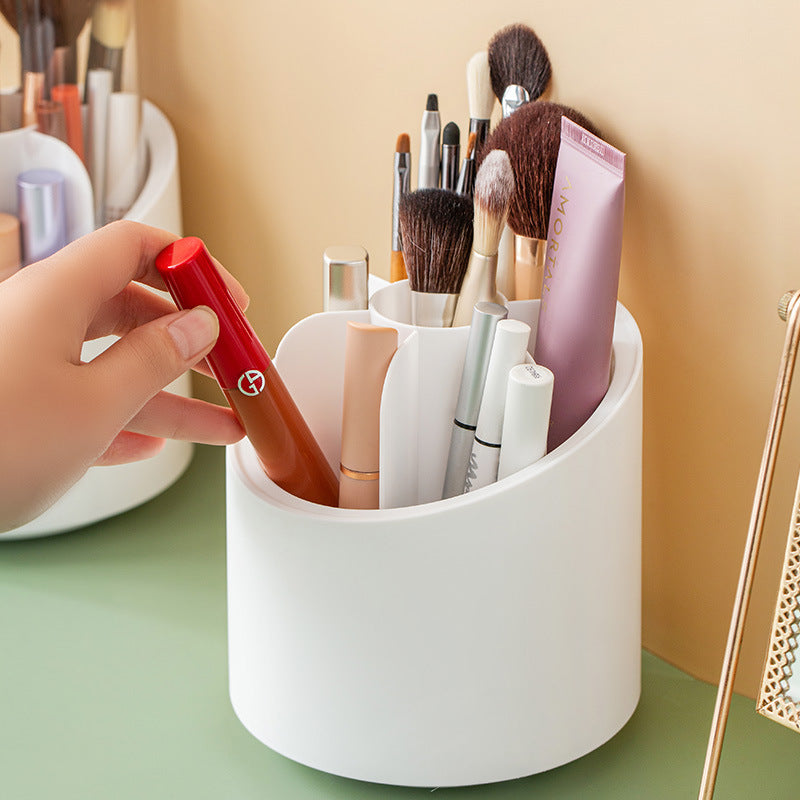 Dust Proof Household Acrylic Lipstick Cosmetic Storage Box Rotating Brush Barrel Pi-Mart