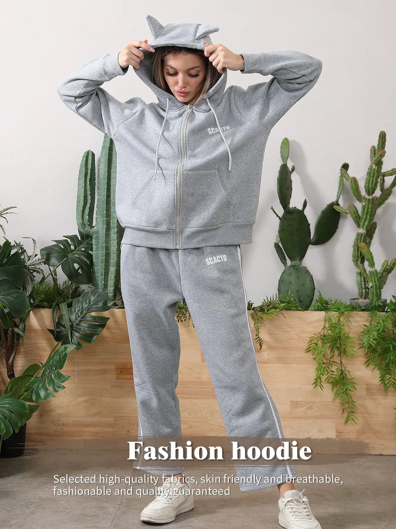 Women's Long Sleeved Hoodie Set - SJB-DIAMOND ELITES