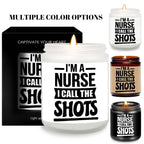 1pc Lavender Scented Candle 5.3Oz Soybean Wax Best Nurse Ever Gifts Idea for Women Men RN Friend Nursing Supervisor Bestie Guy Cowoker Him Her on Practitioner School Nurse Graduation Thank You Appreciation Birthday Christmas