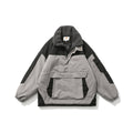 Color-blocking Pocket Pullover Cotton American Retro Men's Cotton Coat Pi-Mart