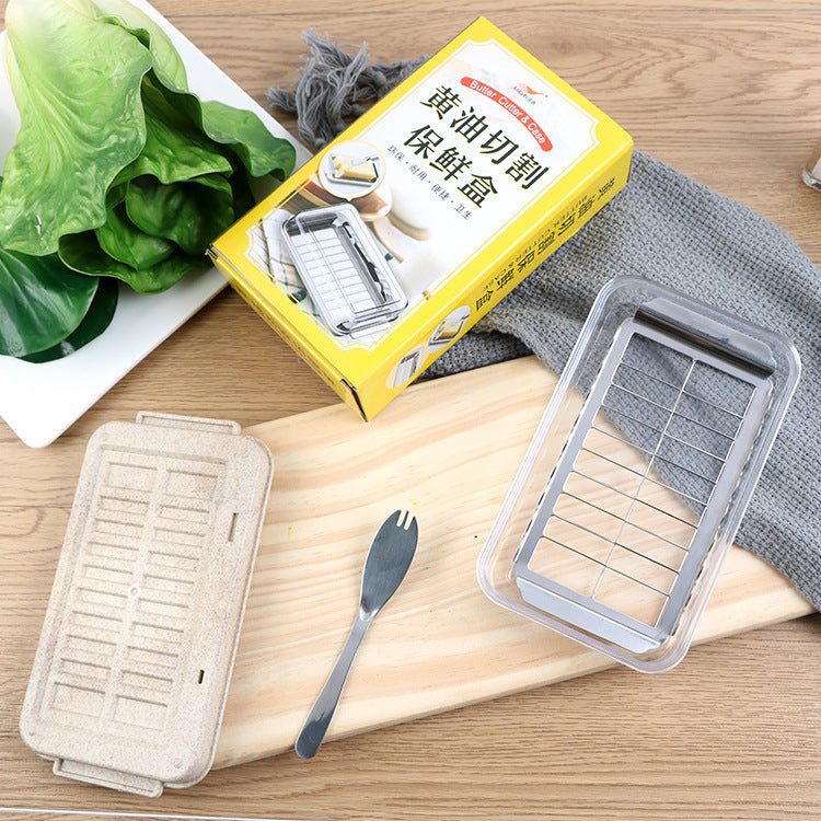 Butter Cutter Butter Preservation Box Cheese Square Storage Pi-Mart