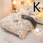 Thick Coral Fleece Double Plush Duvet Cover Pi-Mart