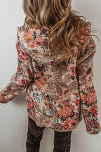 Vintage Autumn Printed Long Sleeve Hooded Jacket Lightweight & Stylish Casual Outerwear Stevvex