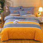 Cotton Winter Linen Quilt Cover Bedding Set Pi-Mart