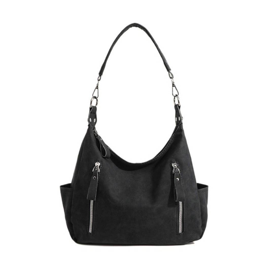 Vintage large capacity hobo bag for women, women's fashion tote bag, textured portable commuter bag - SJB-DIAMOND ELITES