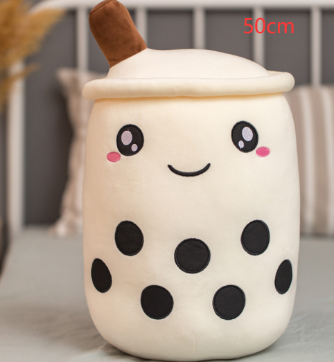 Cute Fruit Drink Plush Stuffed Soft Strawberry Milk Tea Plush Boba Tea Cup Toy Bubble Tea Pillow Cushion Kids Gift Pi-Mart